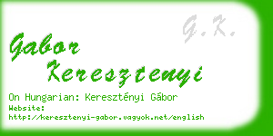 gabor keresztenyi business card